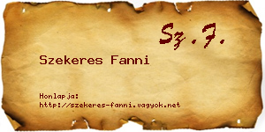 Szekeres Fanni névjegykártya
